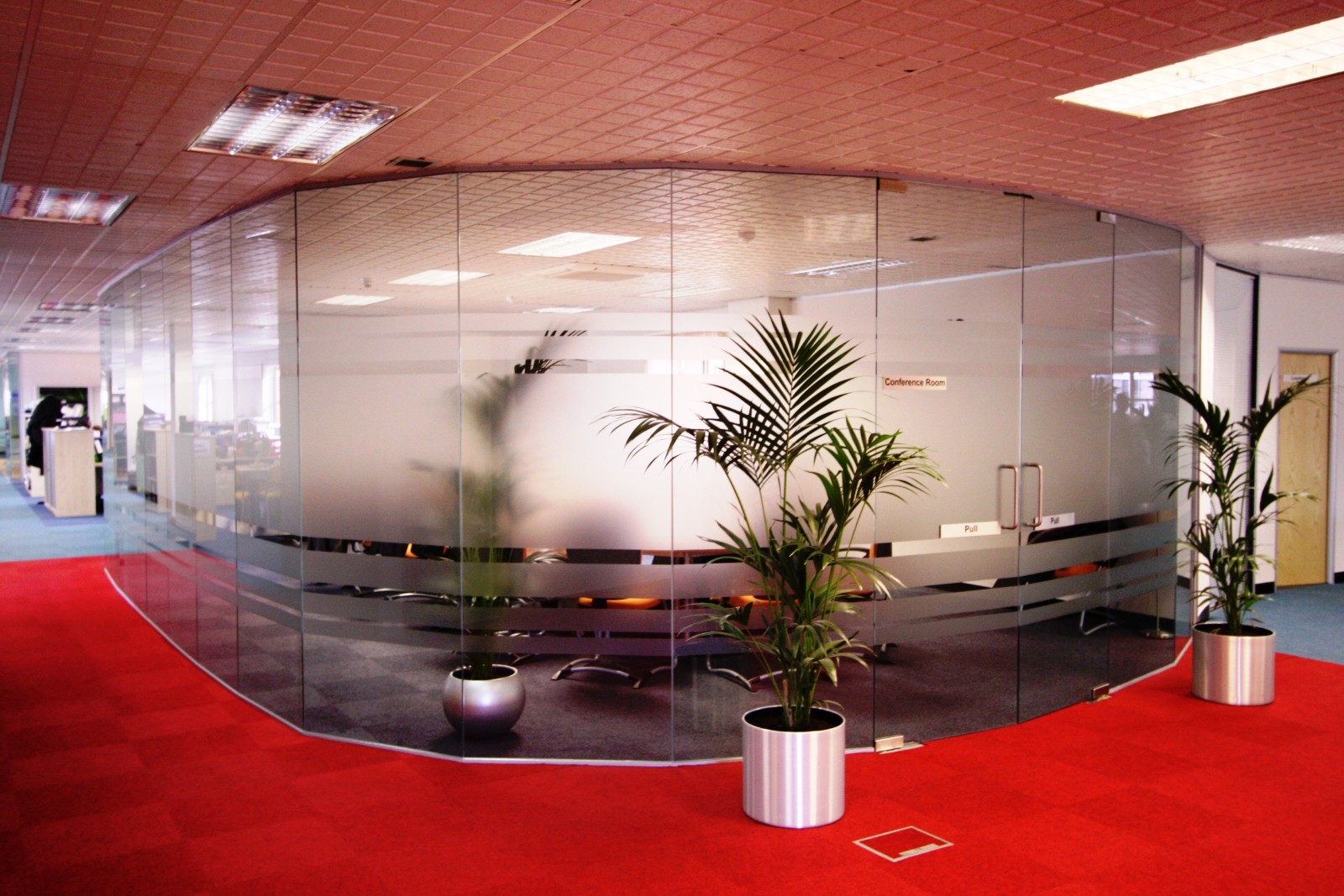 frosted Glass office partitions