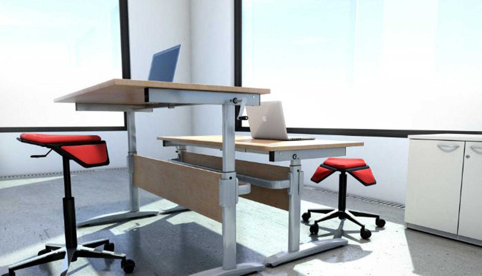 Sit and stand desks