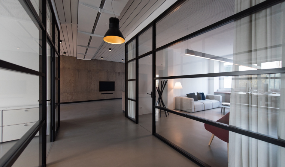 glass partition walls for offices created by Office Blinds & Glazing